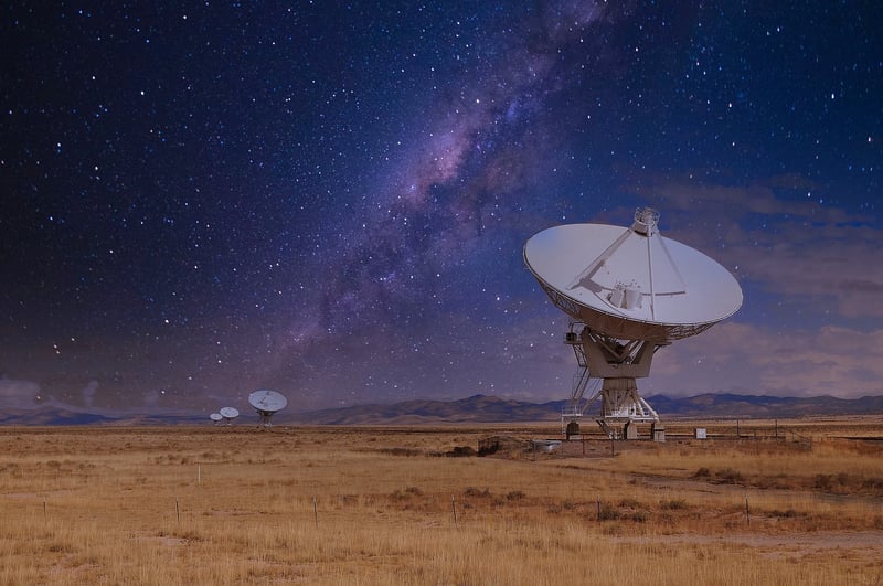 Space telescope orbiting Earth